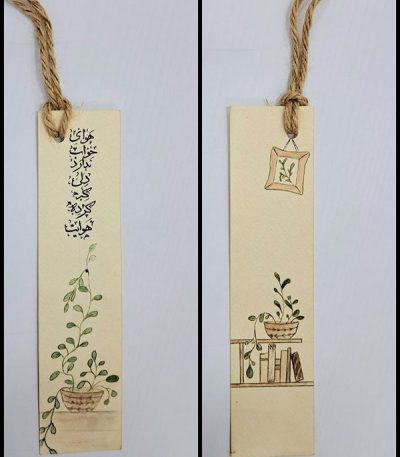 نشانگر کتاب کاغذی طرح گلدان