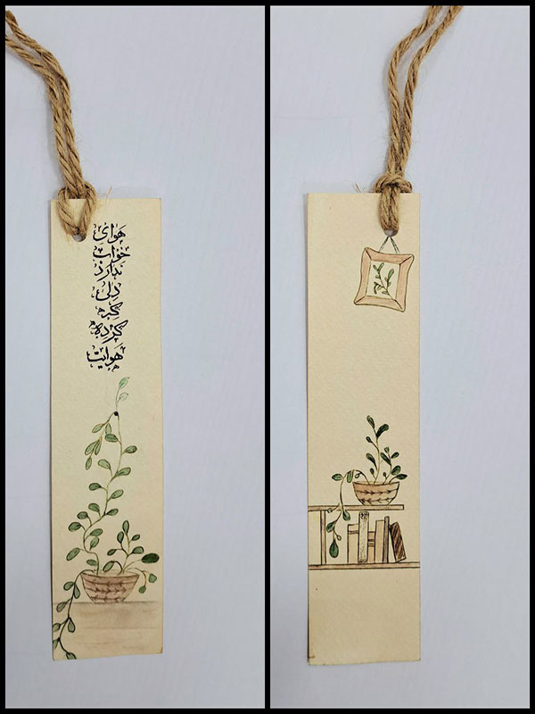 نشانگر کتاب کاغذی طرح گلدان