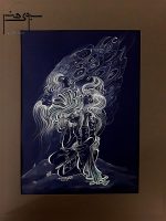 تابلو نقاشی نگارگری طرح در فغان و در غوغا