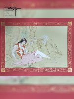 تابلو نقاشی نگارگری طرح دلبری