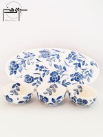 اردوخوری پیاله و دیس طرح گل بهاری