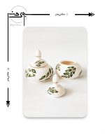 ابعاد قندان سرامیکی شیک طرح برگ