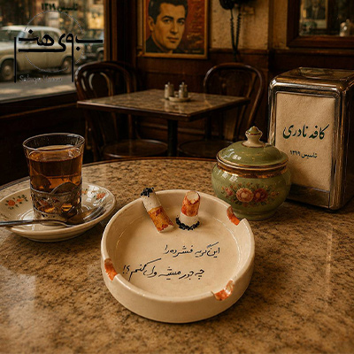 زیرسیگاری سرامیکی لعابدار گریه