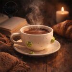 ست فنجان و نعلبکی سرامیکی قلب سبز