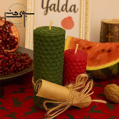 ست شمع یلدایی زنبوری