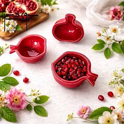 پیاله انار خوری سرامیکی طرح انار