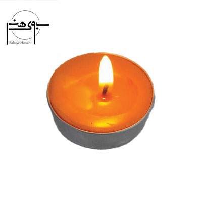شمع وارمر بسته ۵۰ عددی رنگ نارنجی دست ساز