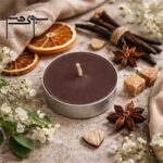 شمع وارمری بسته 10 عددی رنگ قهوه ای دست ساز