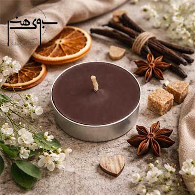 شمع وارمری بسته 10 عددی رنگ قهوه ای دست ساز