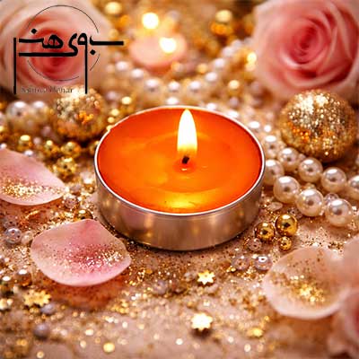 شمع وارمری بسته ۵۰ عددی رنگ نارنجی
