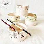 قلمدان سرامیکی طرح دار