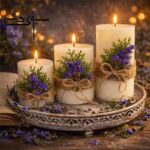 شمع ساده سه عددی استوانه‌ای
