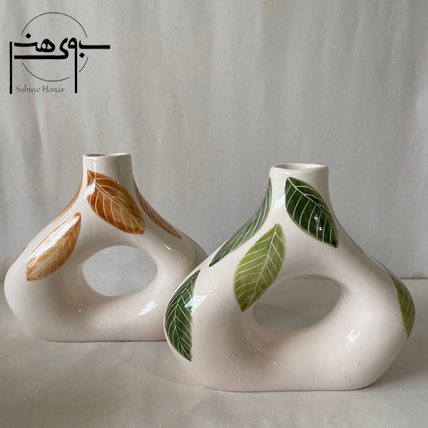 گلدان دکوری فانتزی شیک طرح برجسته