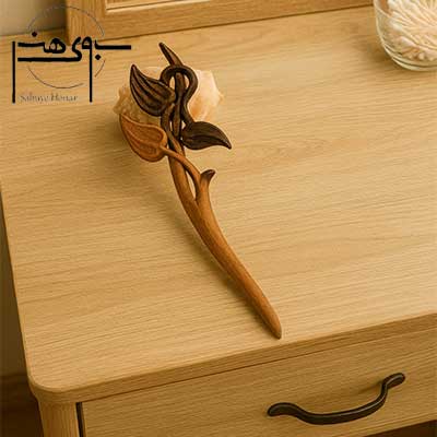 کانزاشی چوبی طرح گل