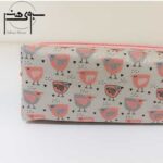 جامدادی تک زیپ مخمل پارچه ای