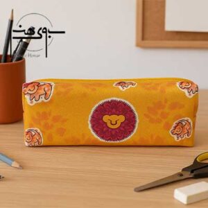 جامدادی تک زیپ پارچه ای مخمل بزرگ