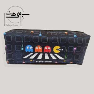 جامدادی تک زیپ پارچه ای مخمل بزرگ