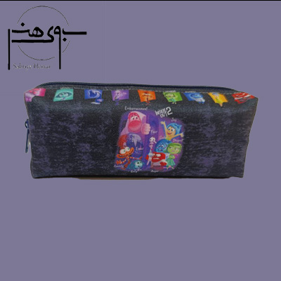 جامدادی صندوقی پارچه‌ای تک زیپ مخمل بزرگ