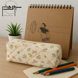 جامدادی فانتزی شیک گلدار دانشجویی دست دوز