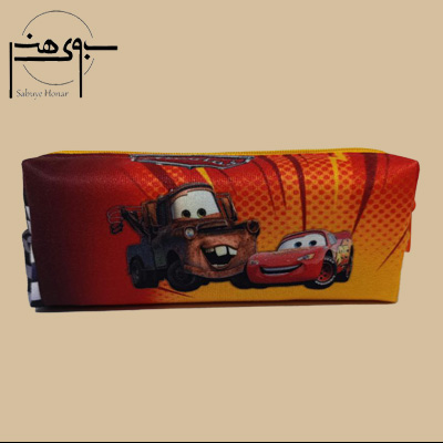 جامدادی پارچه ای دست دوز پسرانه طرح ماشین ها