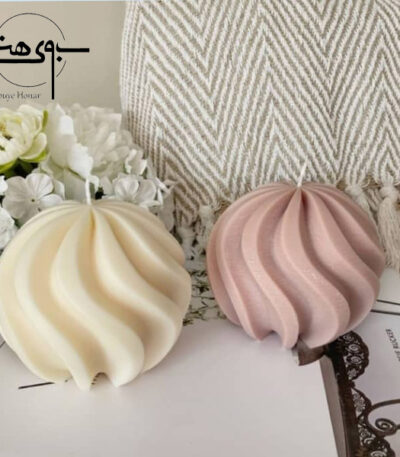 شمع تزئینی و دکوری گرد مواج