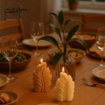 شمع فانتزی دکوری برگ گل