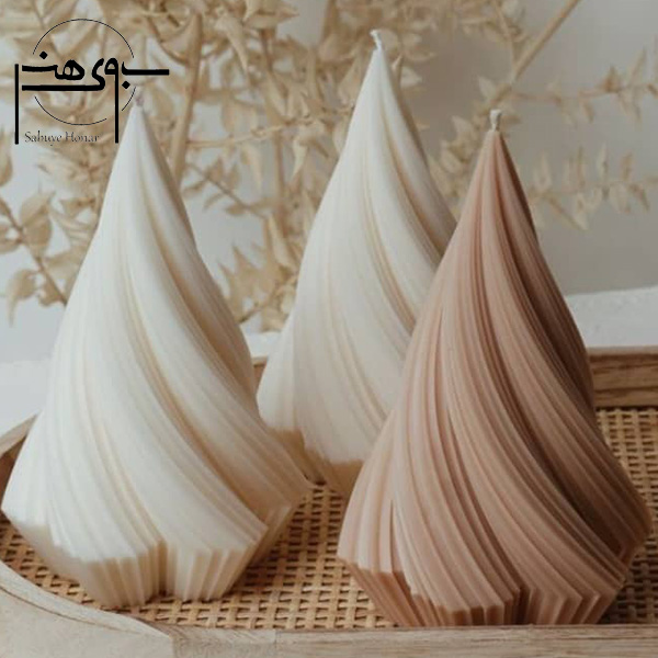 شمع لاکچری دکوری پیچ اسپیرال