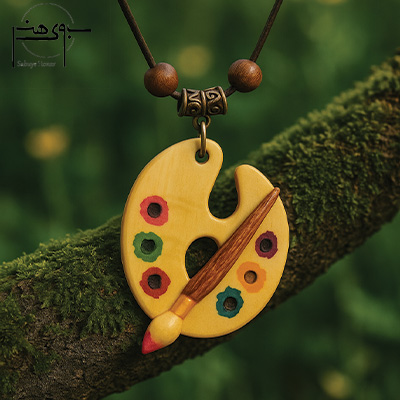 گردنبند چوبی دخترانه مینیمال