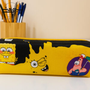 جامدادی پارچه ای بزرگ مخمل طرح باب اسفنجی