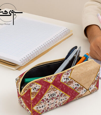 جامدادی مخملی پارچه ای طرح لوزی