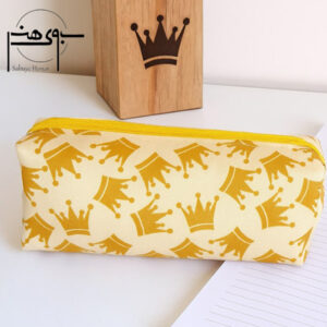 جامدادی پارچه ای مخملی تک زیپ