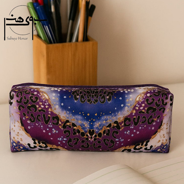 جامدادی تک زیپ بزرگ مخملی