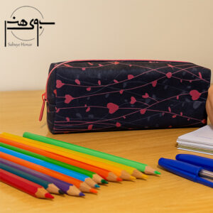 جامدادی مخملی بزرگ طرح قلب