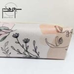 جامدادی مخملی بزرگ پارچه طرح صورت