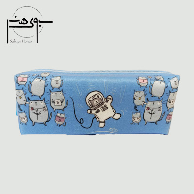 جامدادی پارچه ای مخمل طرح گربه