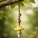 آویز سرامیکی قارچ زرد