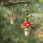 آویز سرامیکی قارچ قرمز