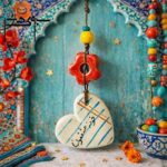 آویز سرامیکی قلب دست ساز