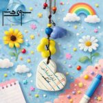 آویز سرامیکی قلب زندگی