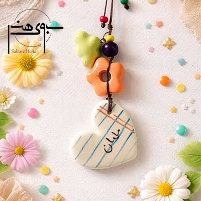 آویز سرامیکی قلب مامان