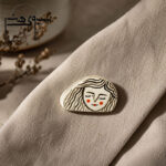 سنجاق سرامیکی طرح ادمک