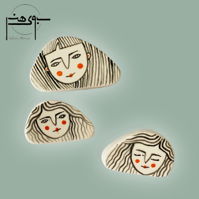 پیکسل سنجاقی سرامیکی طرح ادمک