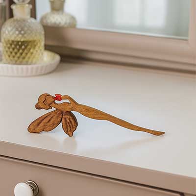 کانزاشی چوبی طرح فرشته