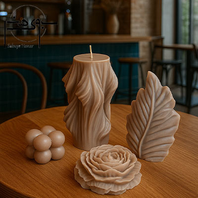 ست شمع فانتزی دست ساز چهار عددی