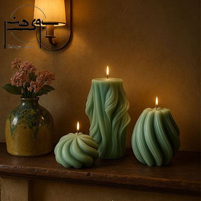 ست شمع فانتزی شیک سه عددی