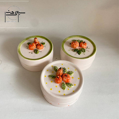 قندان سرامیکی طرح کدو
