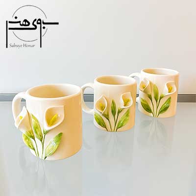 لیوان سرامیکی طرح برجسته