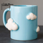 ماگ طرح برجسته دسته دار