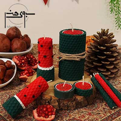 ست 8 تیکه شمع یلدایی دست ساز