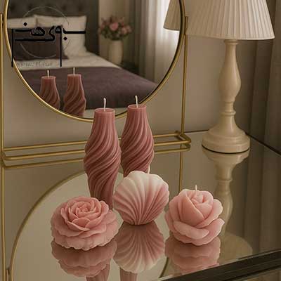 ست شمع فانتزی 5 تکه لاکچری